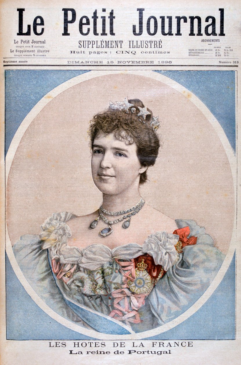 Amelia portugál királynő portréja, 1896 alkotó: Fortuné Méaulle