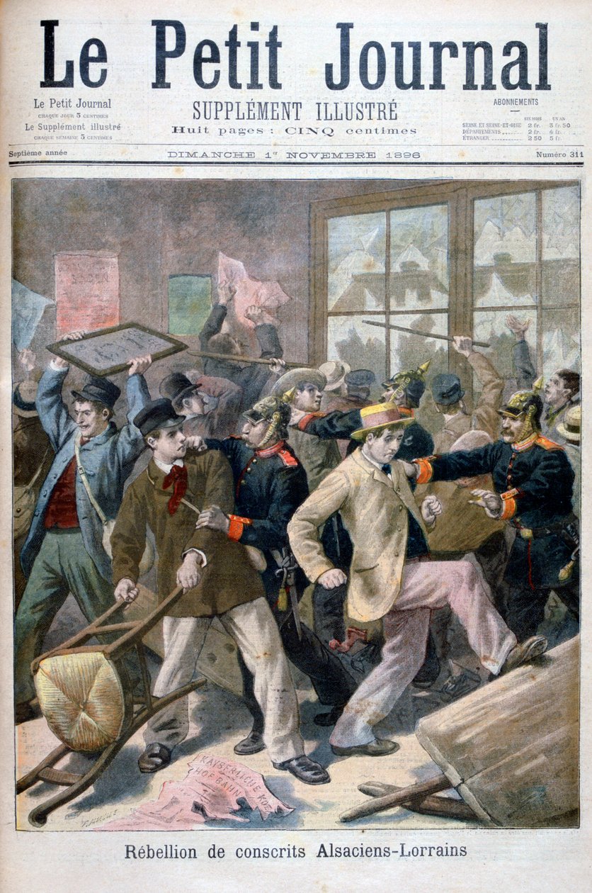 Az Alsaciens-Lotaringiai sorkatonák lázadása, 1896 alkotó: Fortuné Méaulle