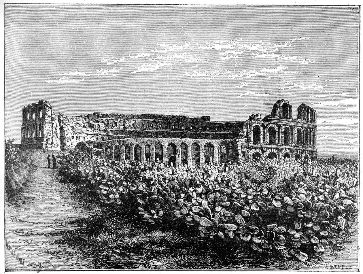 El Jemm amfiteátruma, 1890. alkotó: Fortuné Méaulle
