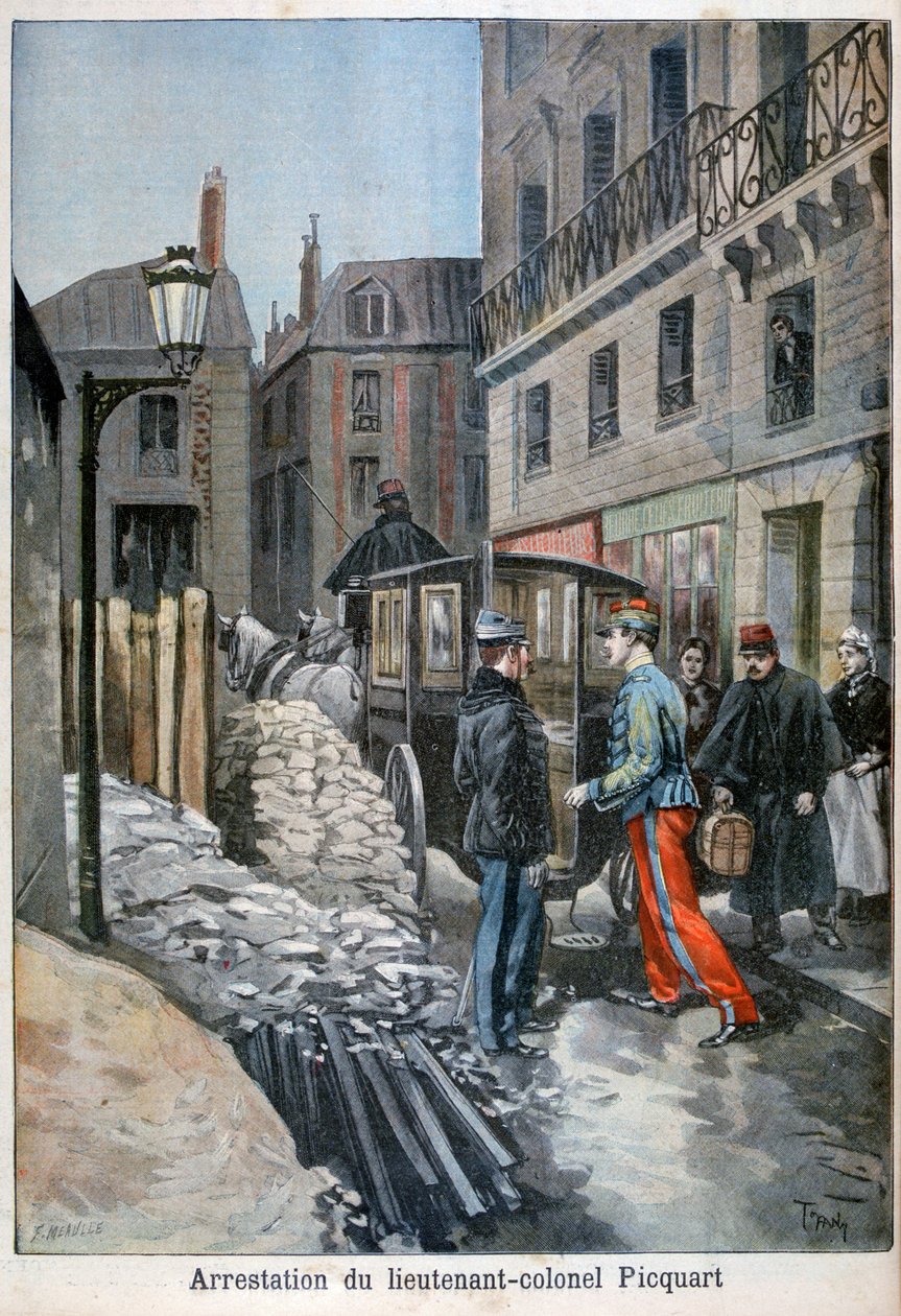 Picquart alezredes letartóztatása, 1898 alkotó: Fortuné Méaulle