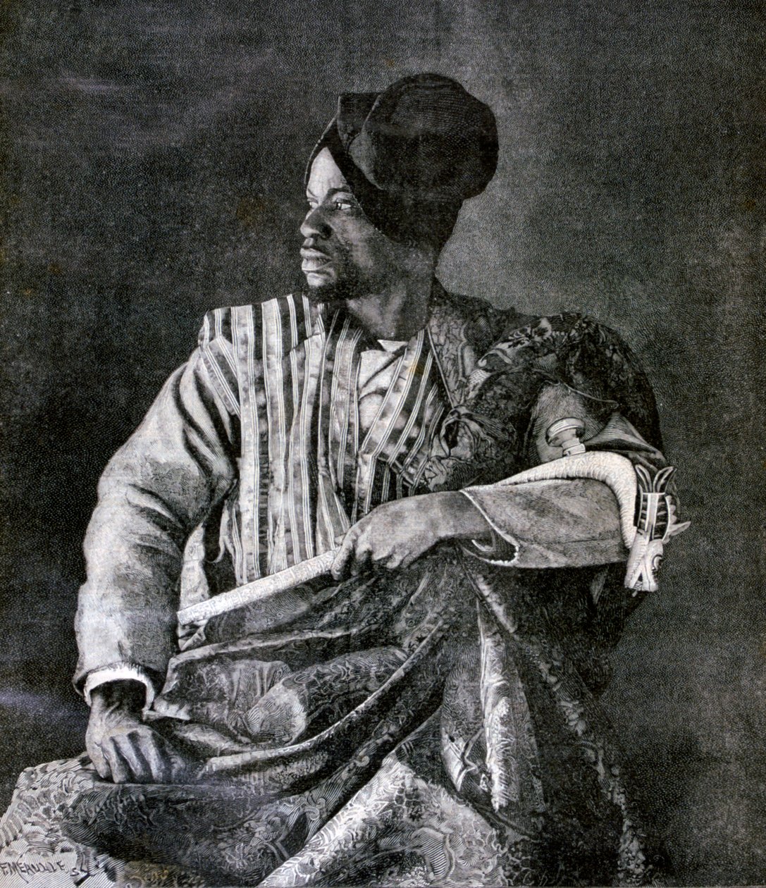 Dahomey főkövete Behanzin királyért Párizsban, 1893 alkotó: Fortuné Méaulle