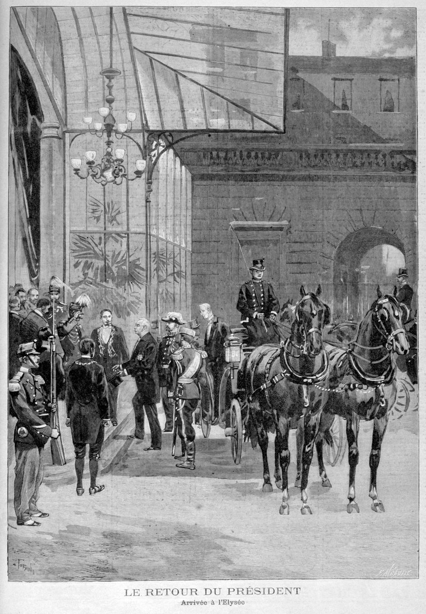Felix Faure francia elnök visszatérése Párizsba 1897-es oroszországi látogatása után alkotó: Fortuné Méaulle