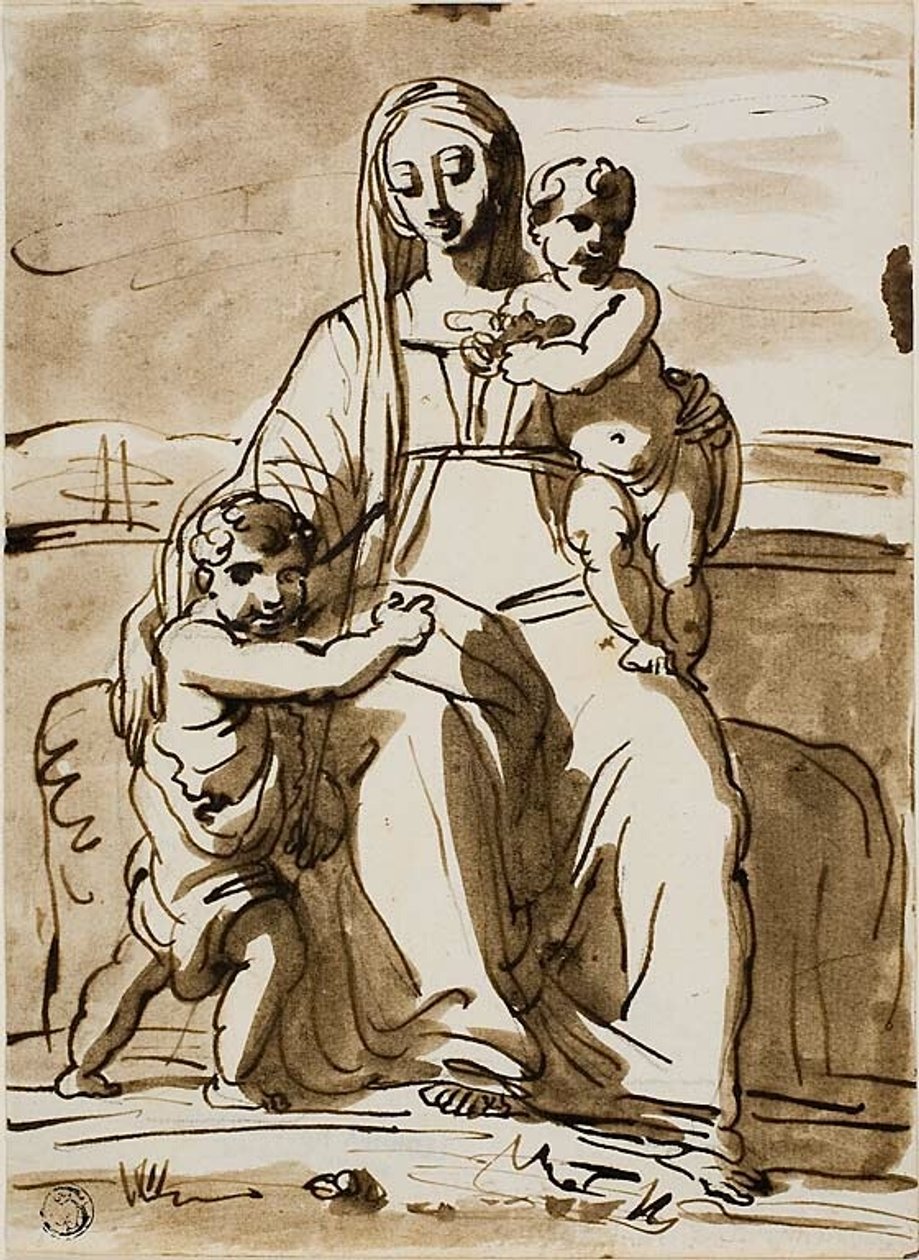 Madonna és gyermeke Szent Jánossal alkotó: Fortunato Duranti