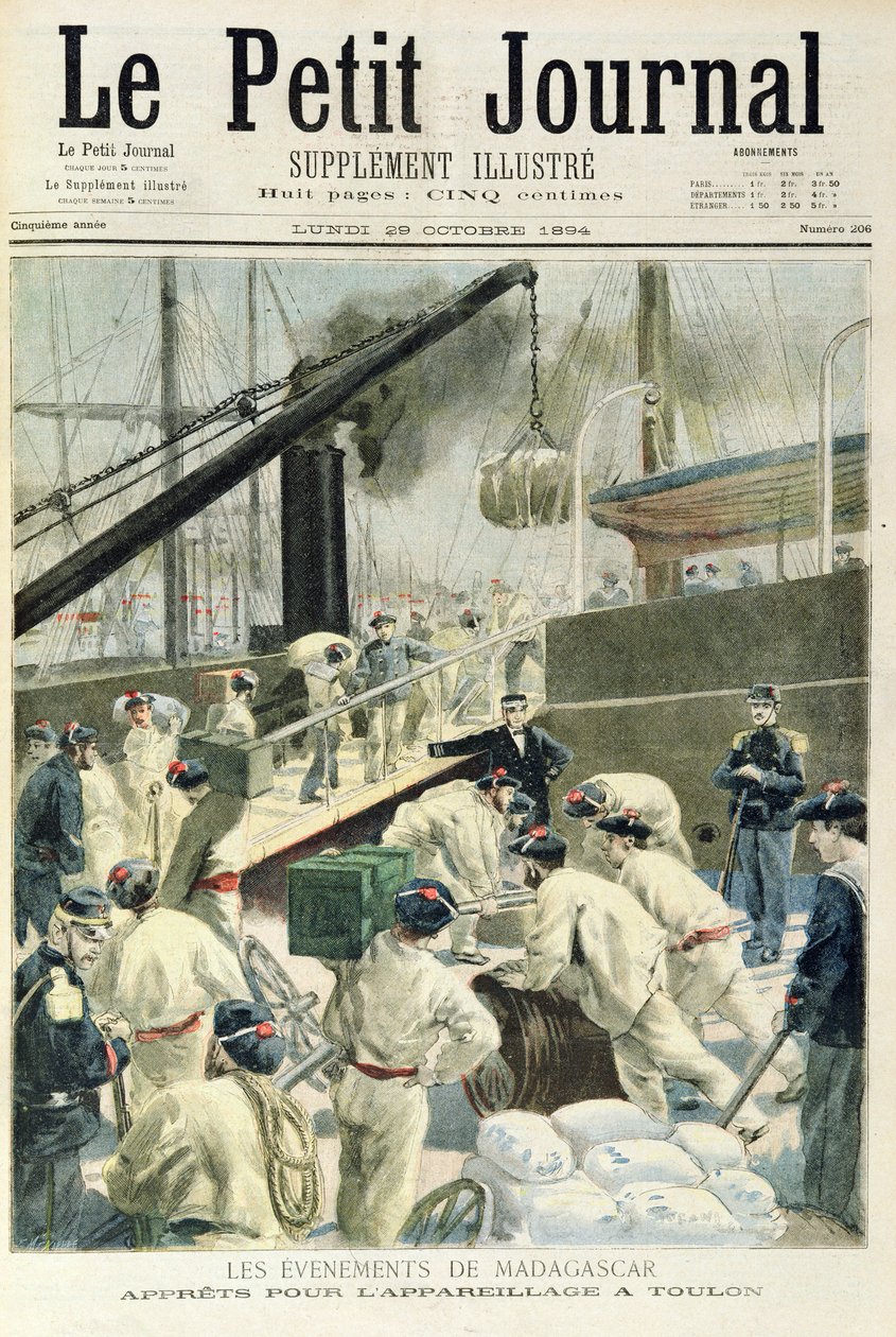 A „Le Petit Journal” illusztrált mellékletének első oldala, 1894. október 29 alkotó: Fortune Louis Meaulle