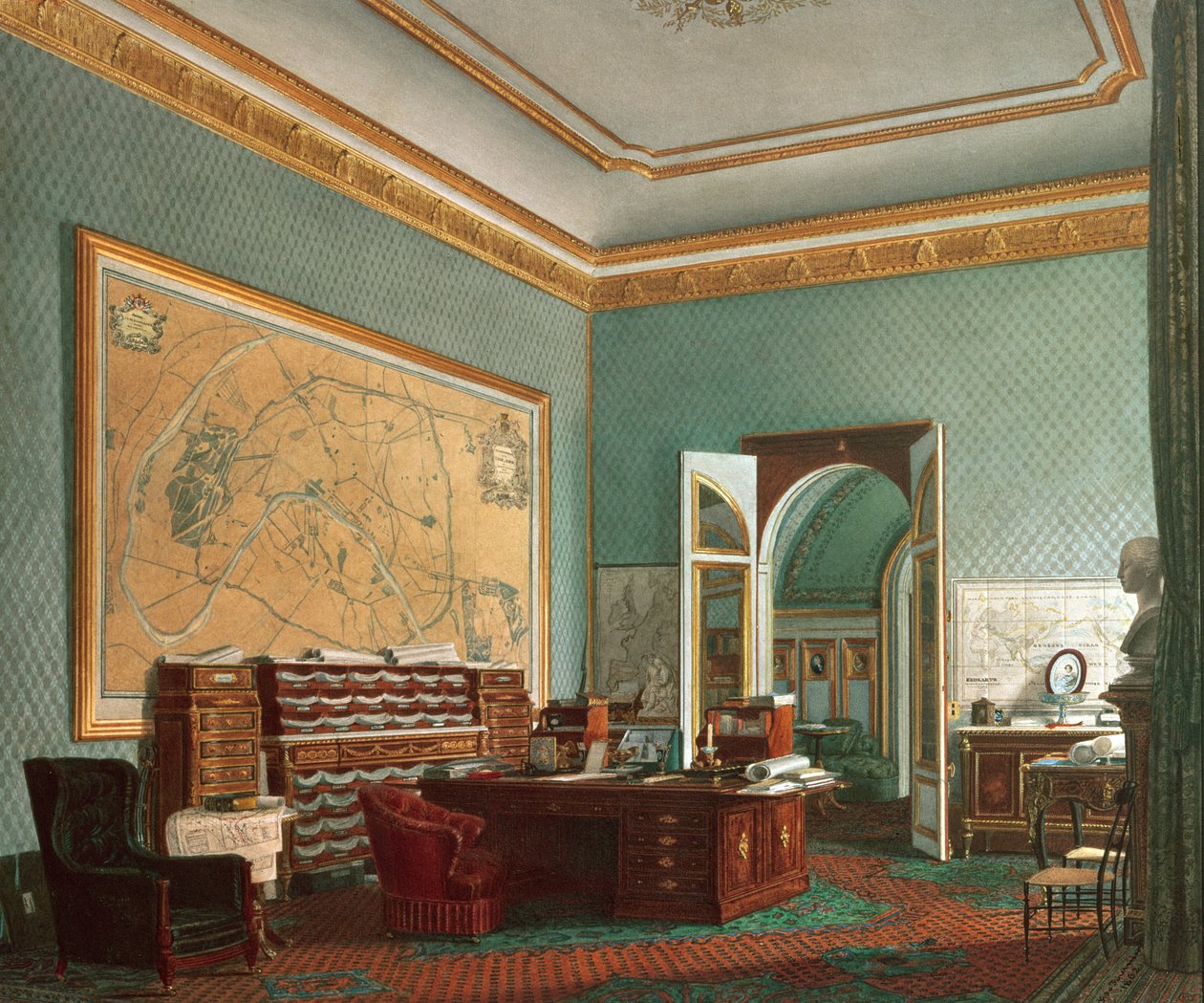 III. Napóleon tanulmánya a Tuileriákban, 1862 alkotó: Fortune de Fournier