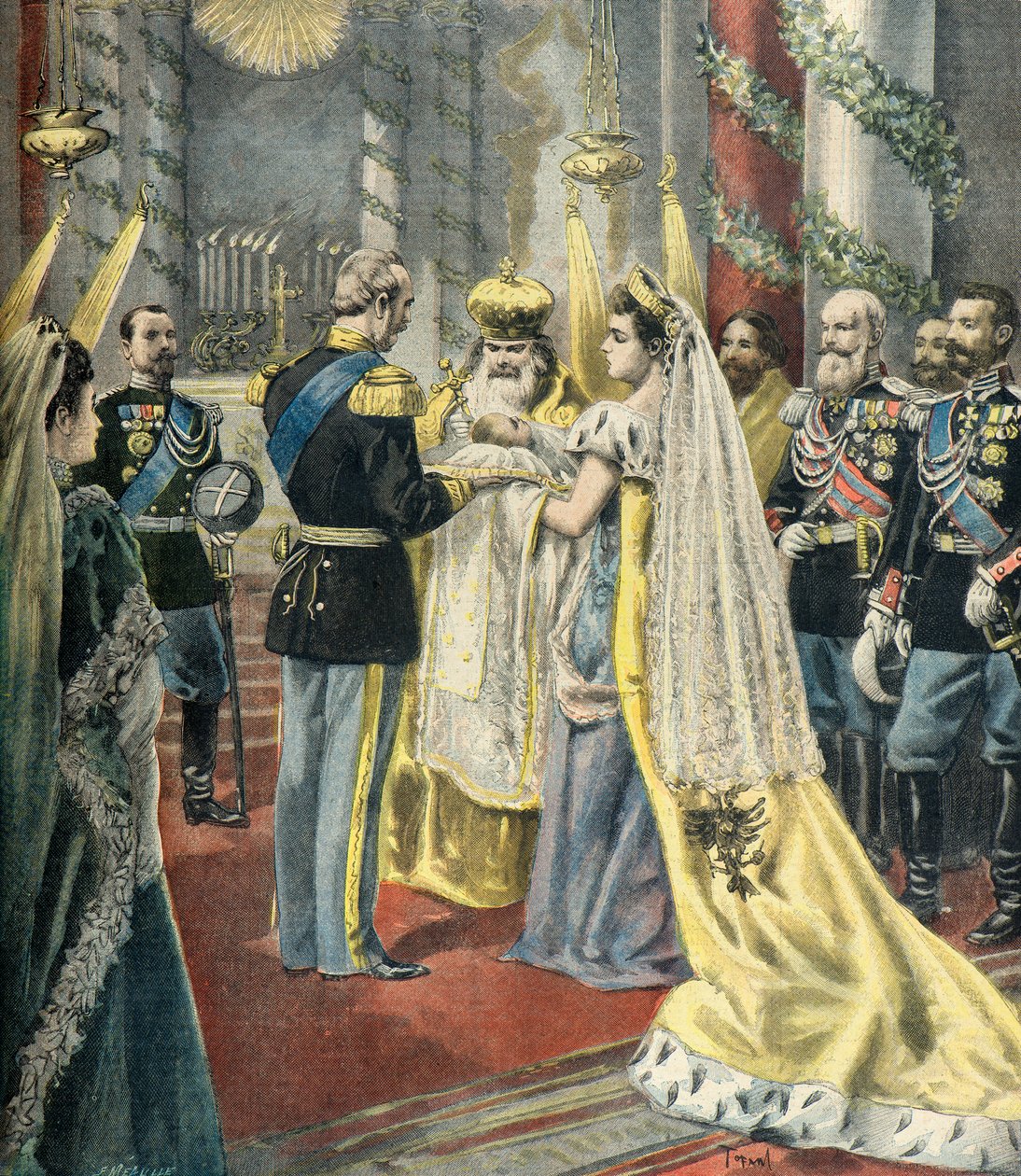 Tatjana Nyikolajevna nagyhercegnő keresztelése alkotó: Fortune Louis Meaulle