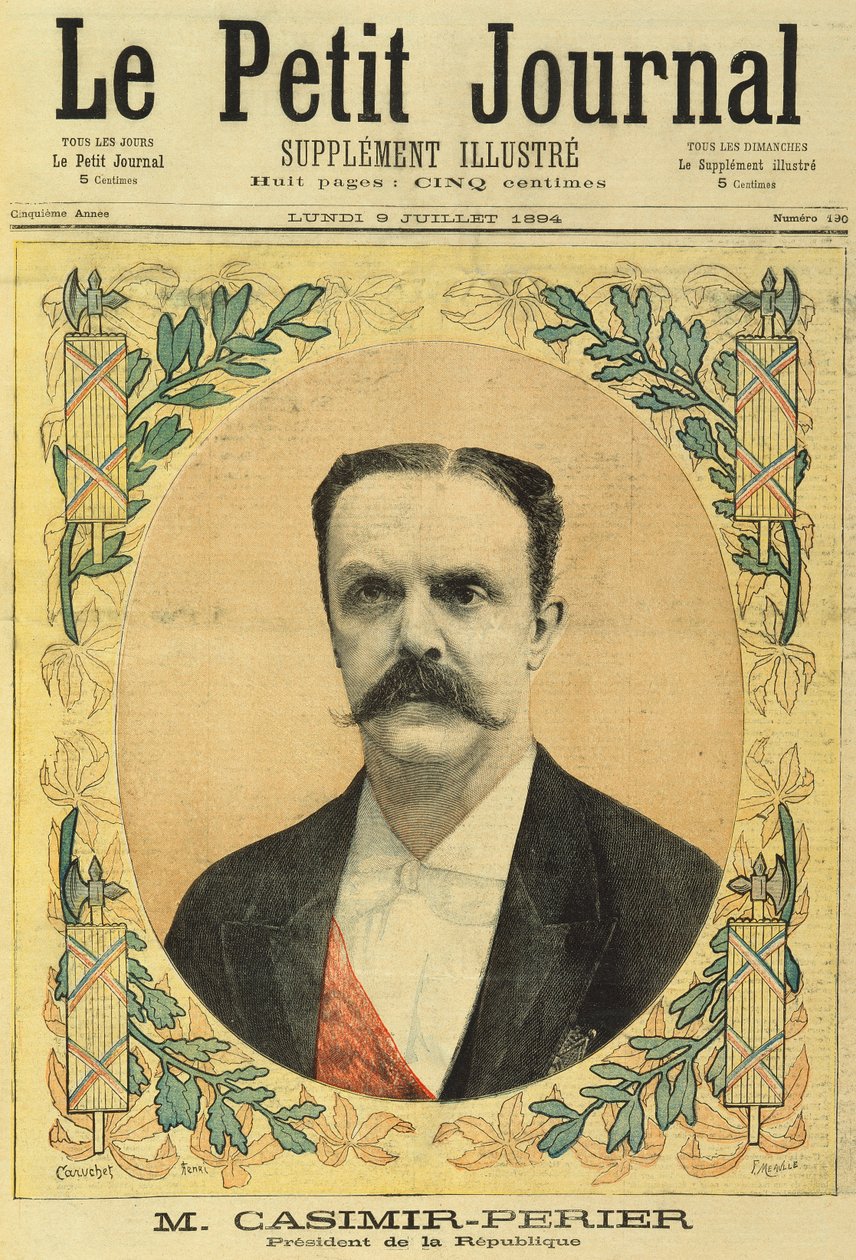 Monsieur Jean Casimir-Perier (1847-1907) a Le Petit Journal 1894. július 9-i számából. alkotó: Fortune Louis Meaulle