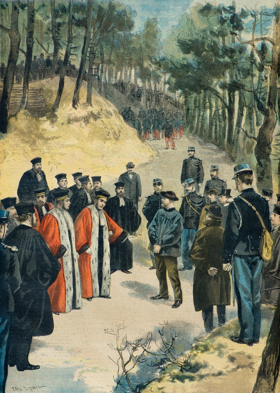 A Limours patikus 1897-es meggyilkolásának rekonstrukciója (metszet) alkotó: Fortune Louis Meaulle
