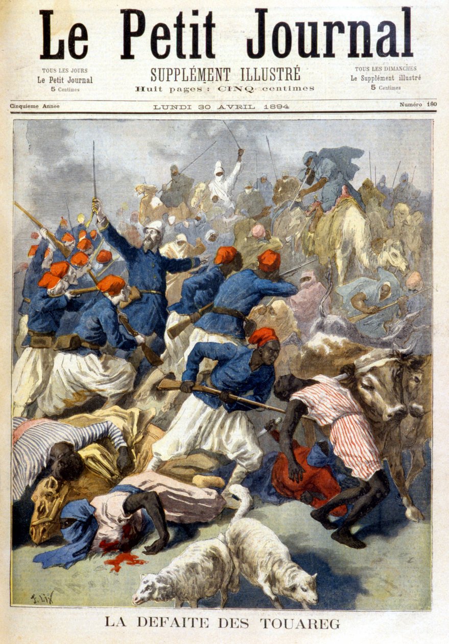 A tuaregek veresége – az 1894.04.30-i „” Le Petite Journal”-ban alkotó: Fortune Louis Meaulle