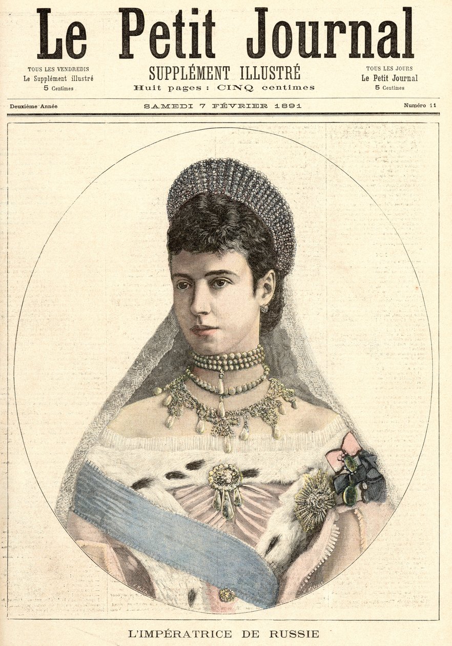 Oroszország császárnője, a "Le Petit Journal"-ból, 1891. február 7 alkotó: Fortune Louis Meaulle and Henri Meyer