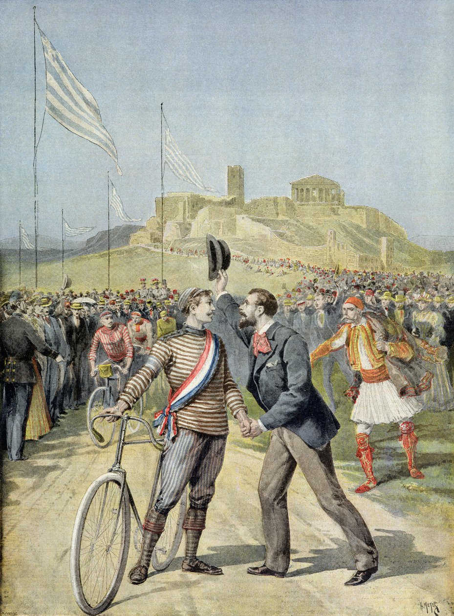 Az athéni olimpiai játékok a Le Petit Journalból, 1896. április 26. alkotó: Fortune Louis Meaulle and Henri Meyer