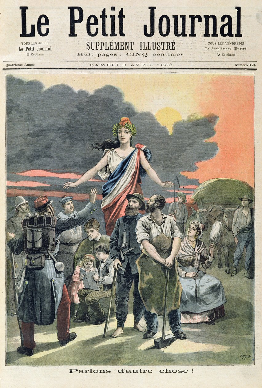 A Panama-ügy, a „Le Petit Journal” illusztrált mellékletének címlapjáról, 1893. április 8. (színes litho) alkotó: Fortune Louis Meaulle and Henri Meyer