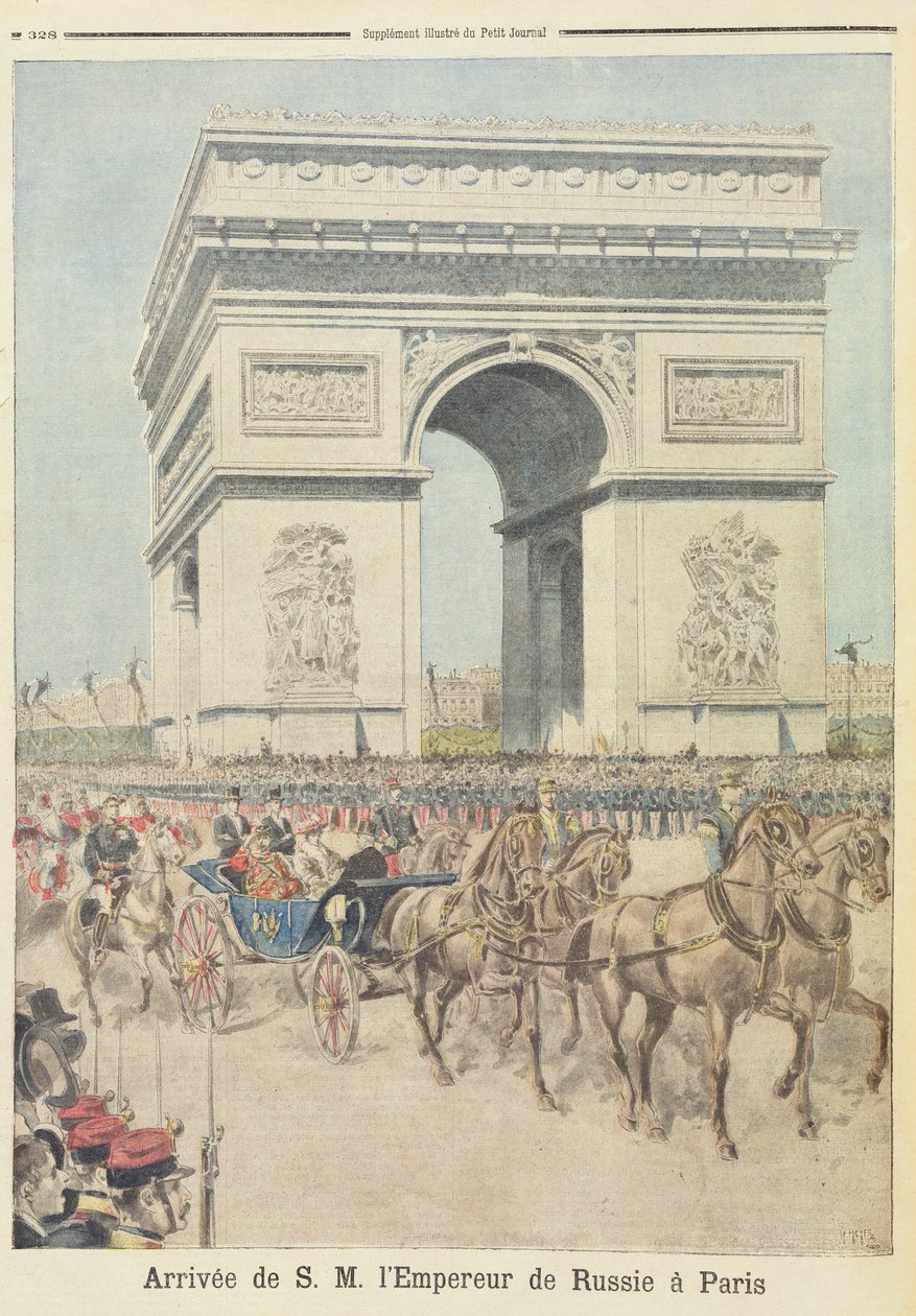 II. Miklós cár (1894-1917) Párizsban, a „Le Petit Journal”-ból, 1896. október 11. alkotó: Fortune Louis Meaulle and Henri Meyer