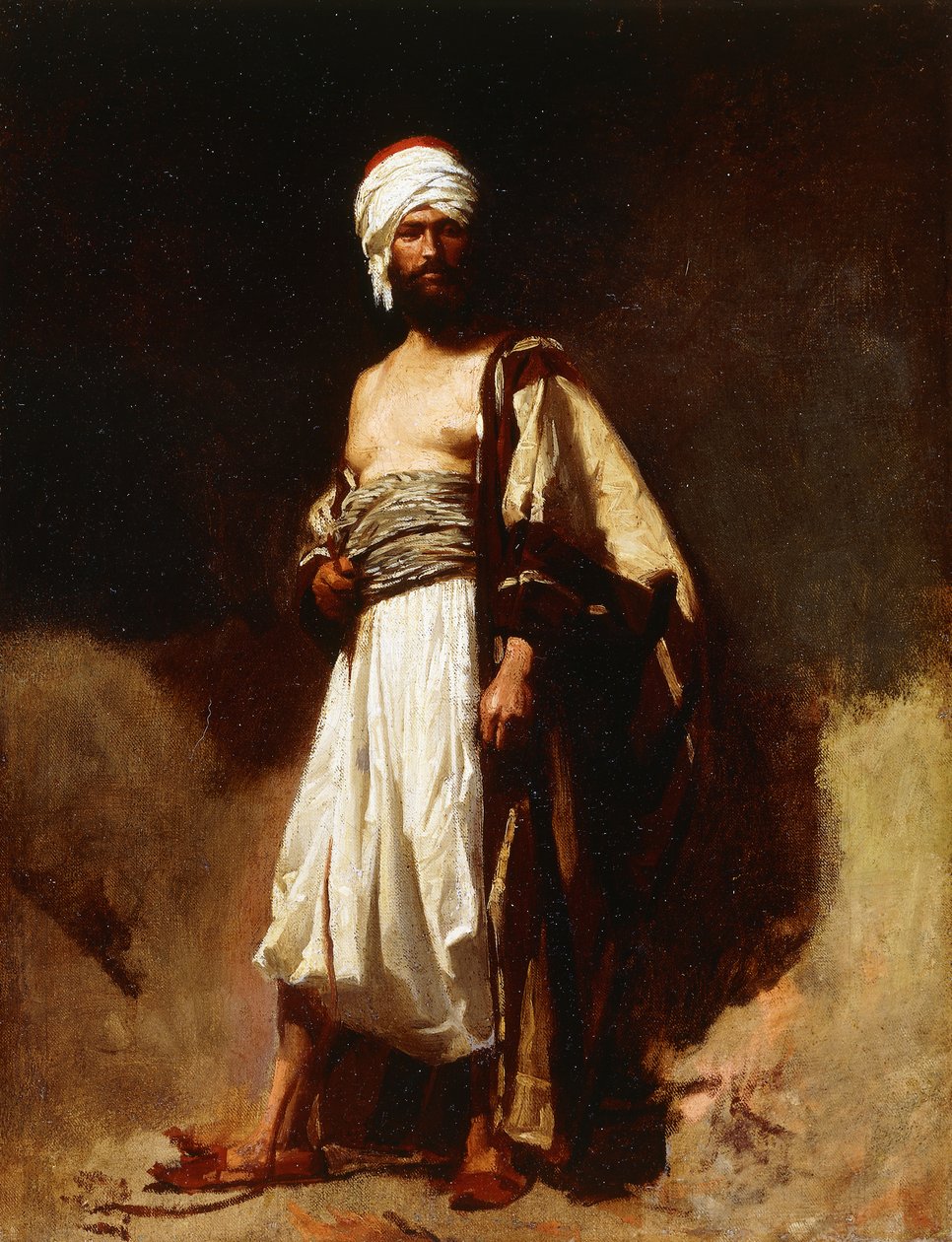 egy marokkói; Un Marroqui, 1862 körül alkotó: Fortuny y Carbó
