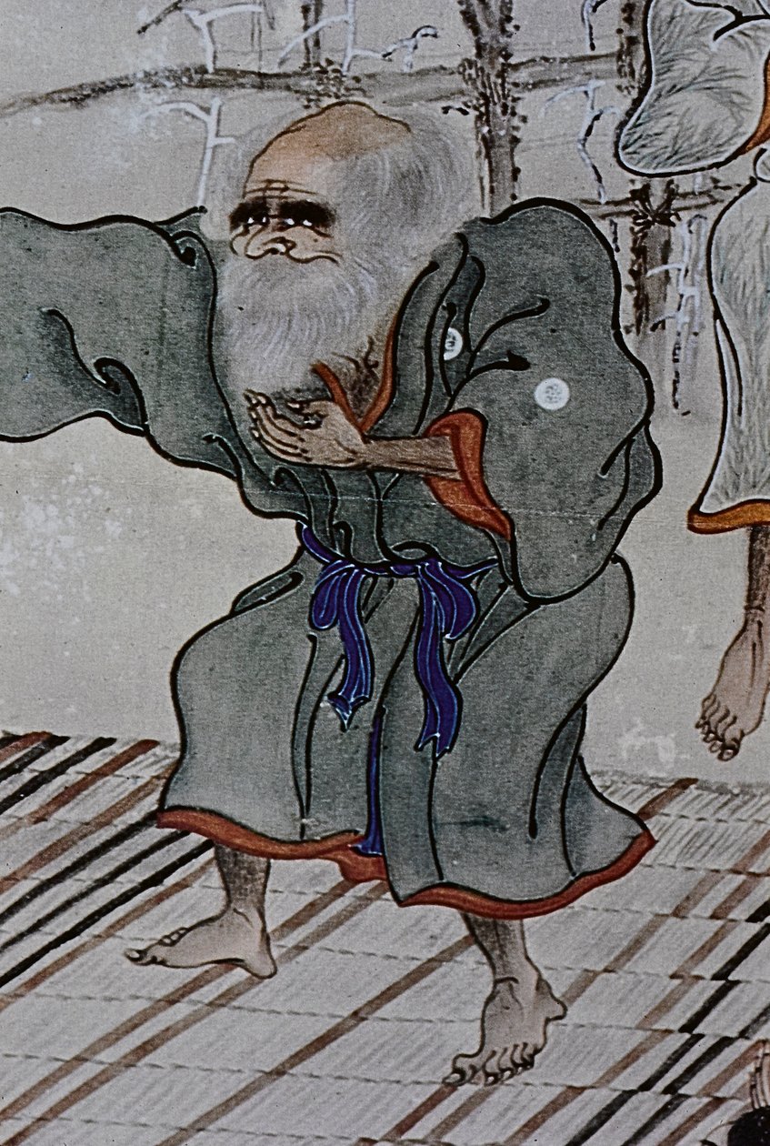 A tizennyolcadik századi ainuk nagy vezetői: Itokoi és Shinichi Akkeshi-ből, Chosama Uraashibetsu-ból és Shonko Noshappu-ból, különösen, illusztráció. alkotó: Fosco Maraini