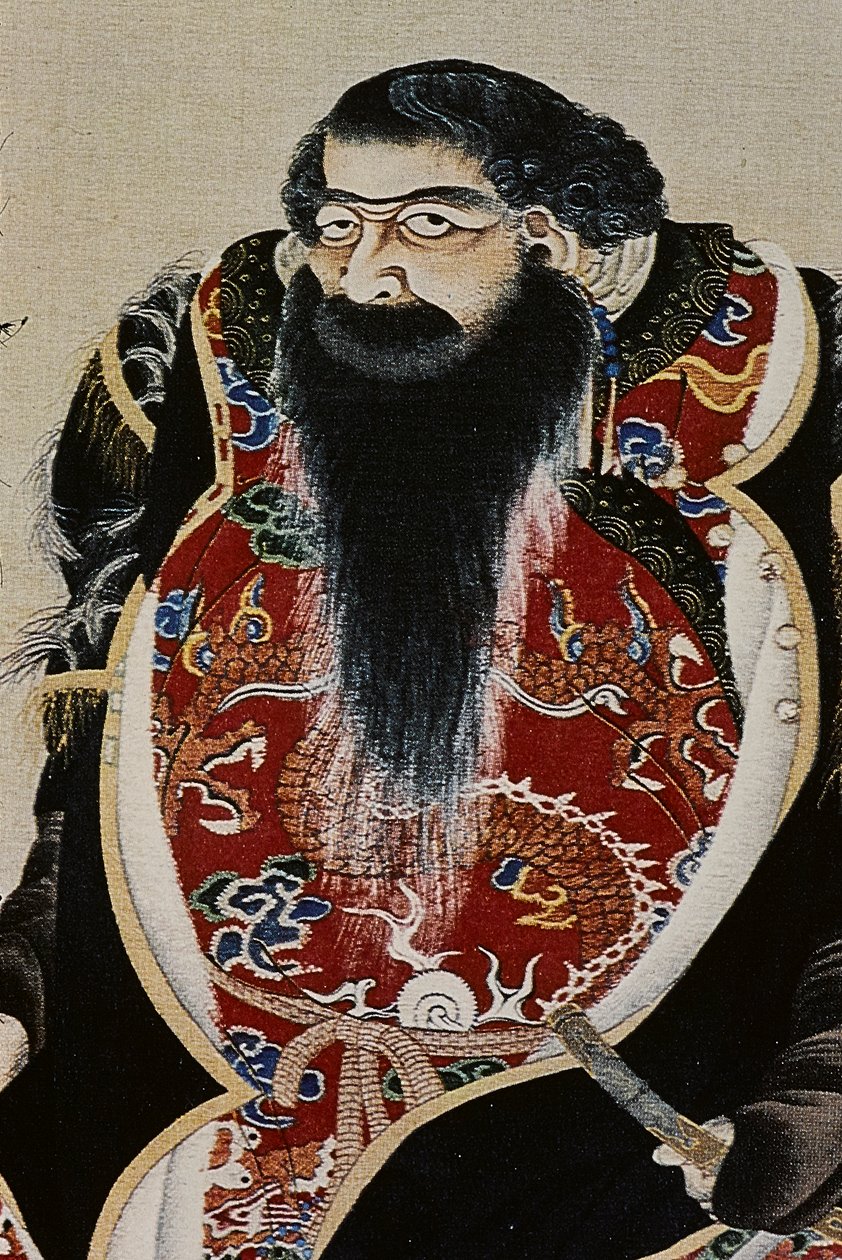 A tizennyolcadik századi ainuk nagy vezetői: Itokoi és Shinichi Akkeshi-ből, Chosama Uraashibetsu-ból és Shonko Noshappu-ból, különösen, illusztráció. alkotó: Fosco Maraini