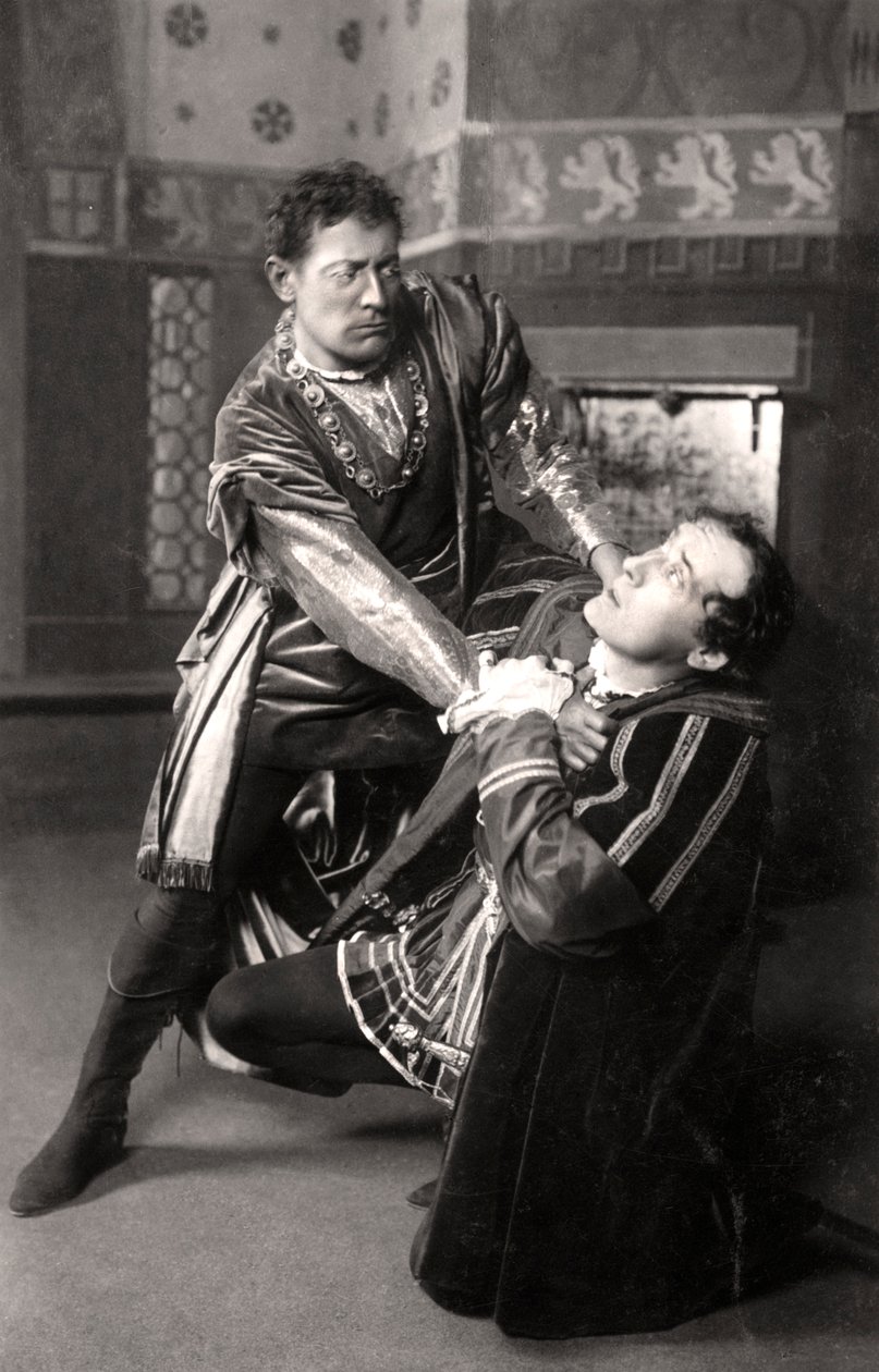 Lewis Waller 1860-1915 és Harry Brodribb Irving 1870-1919, angol színészek, 1906. alkotó: Foulsham and Banfield