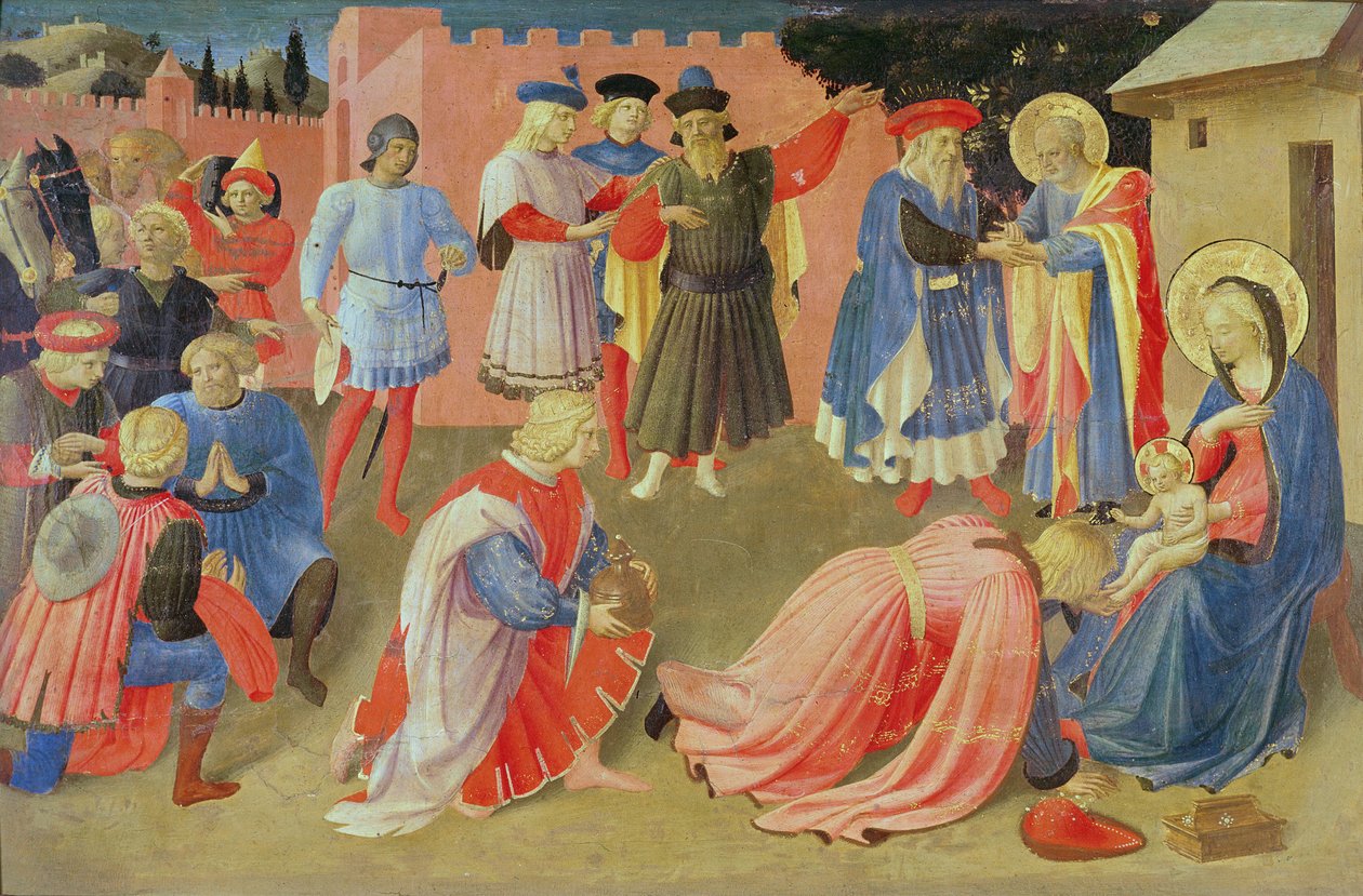 A bölcsek imádása, predella a Linaiuoli-triptichonból, 1433 (tempera, tábla) alkotó: Fra Angelico