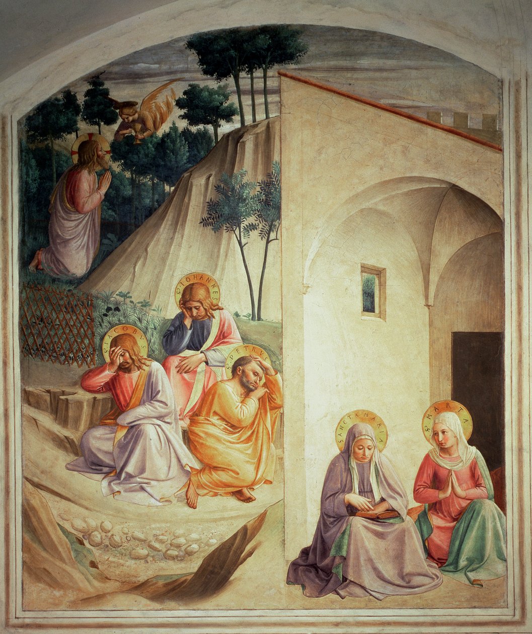 Agónia a kertben, 1442 alkotó: Fra Angelico
