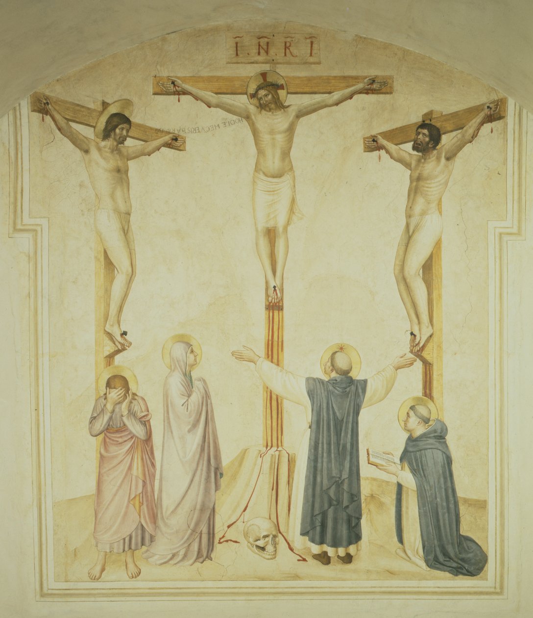 Krisztus a kereszten a két tolvaj között, 1438-45 körül alkotó: Fra Angelico