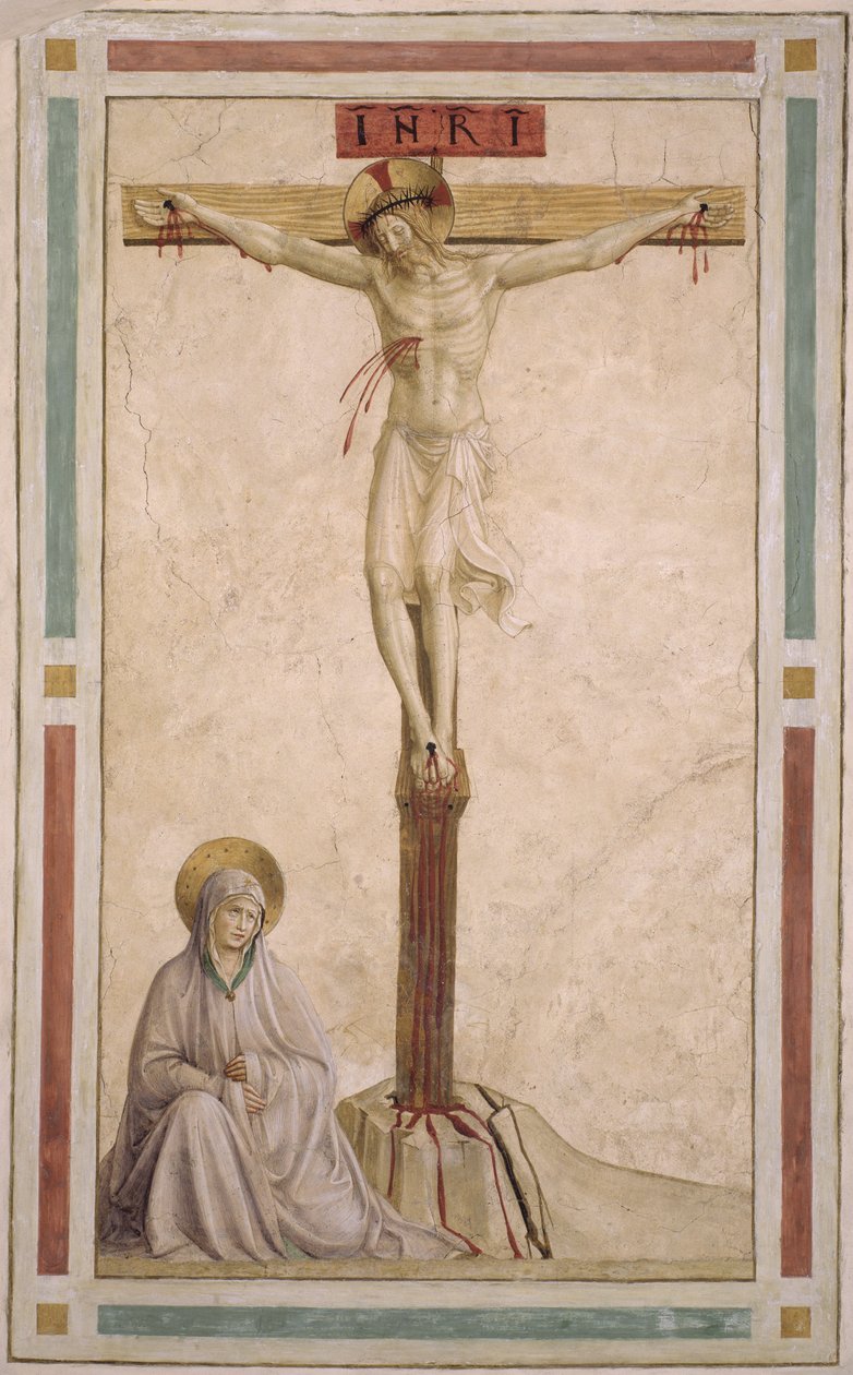 Keresztre feszítés, a 22-es cellából alkotó: Fra Angelico