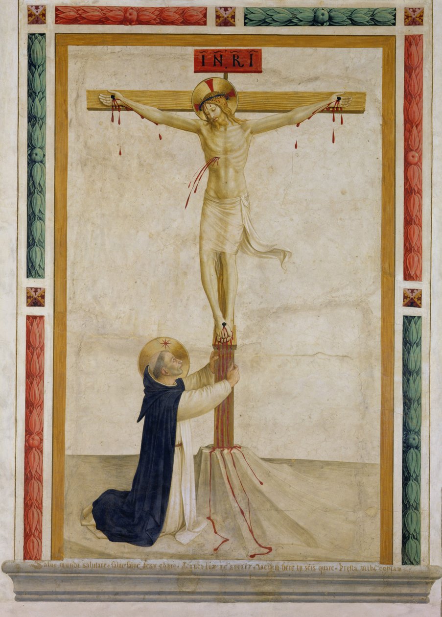 Keresztre feszítés Szent Domonkossal alkotó: Fra Angelico