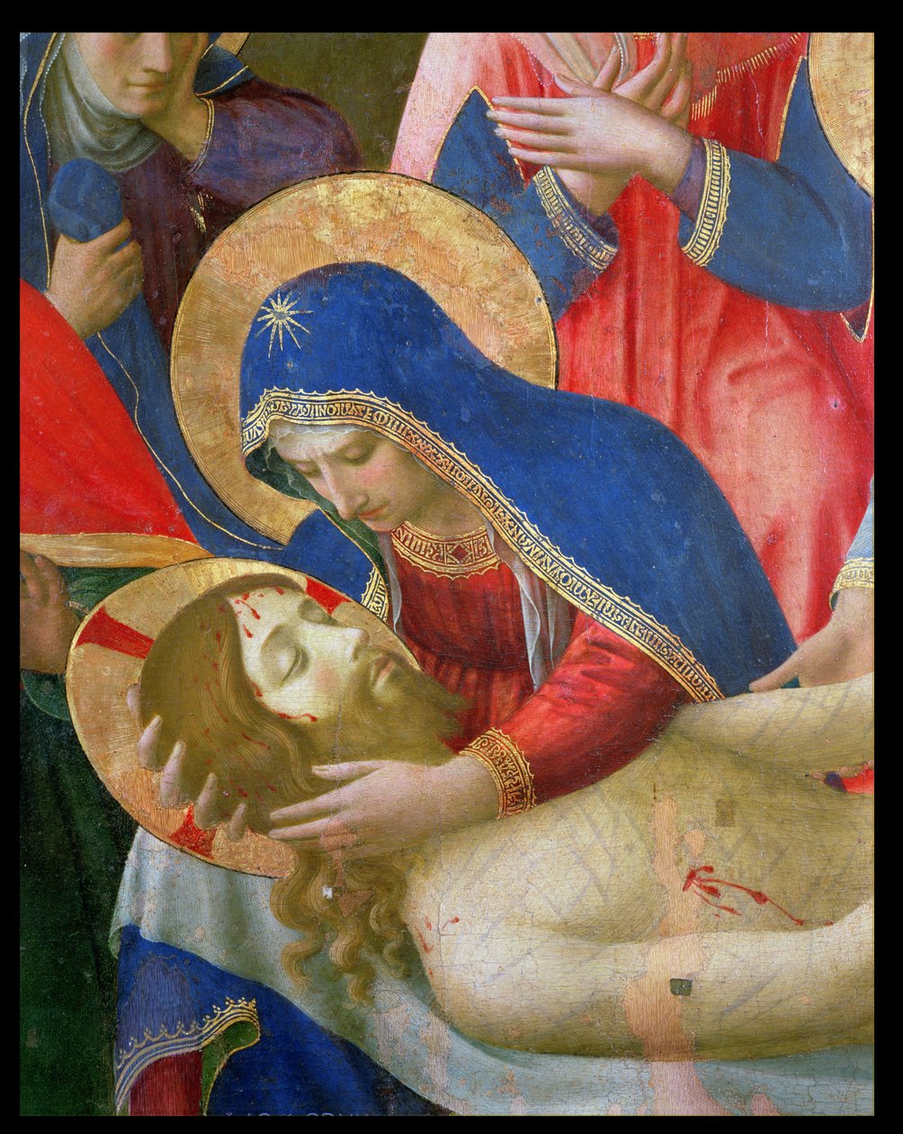 Siralom a halott Krisztus felett, 1436-41 (tempera a panelen) (részlet) alkotó: Fra Angelico