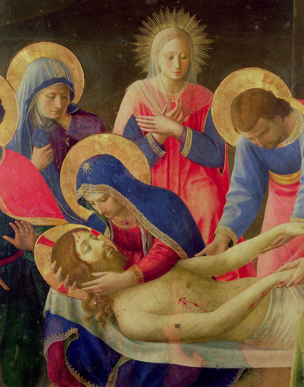 Siralom a halott Krisztus felett, 1436-41 (tempera, tábla) (részlet) alkotó: Fra Angelico