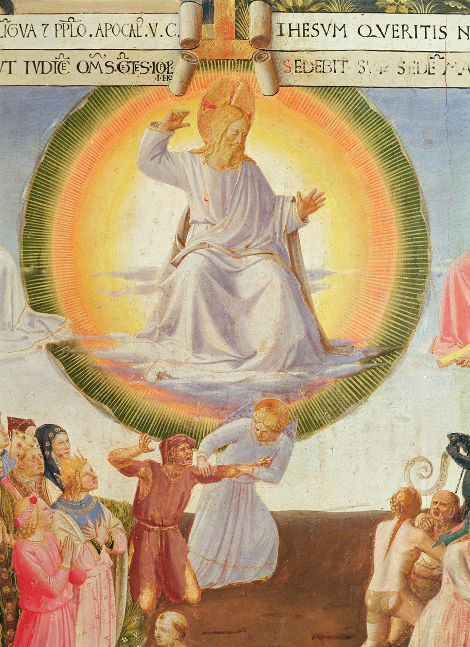 Krisztus életének jelenetei, 3. tábla Krisztus utolsó ítéletének részletével, 1450-3 tempera fán alkotó: Fra Angelico