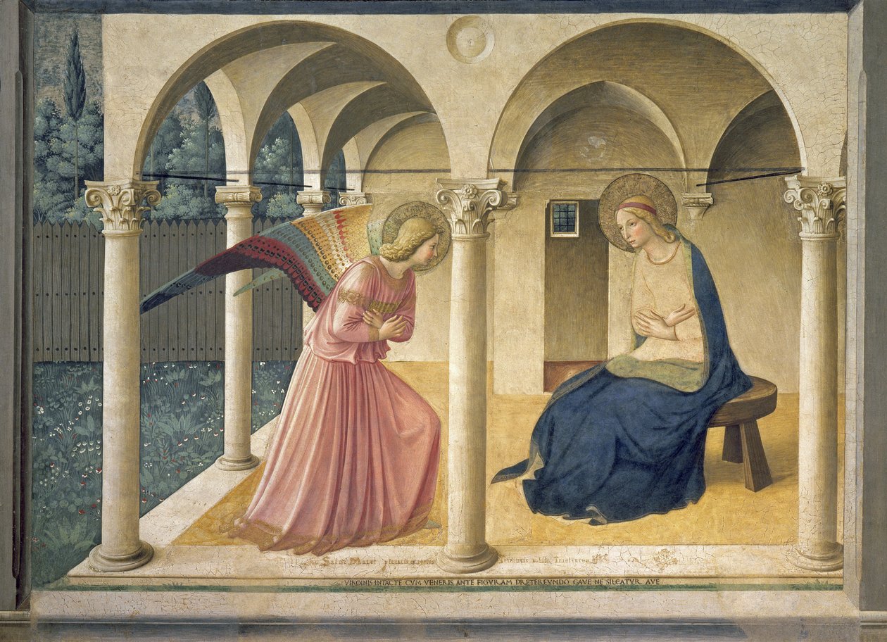 Az Angyali üdvözlet, 1438-45 körül alkotó: Fra Angelico
