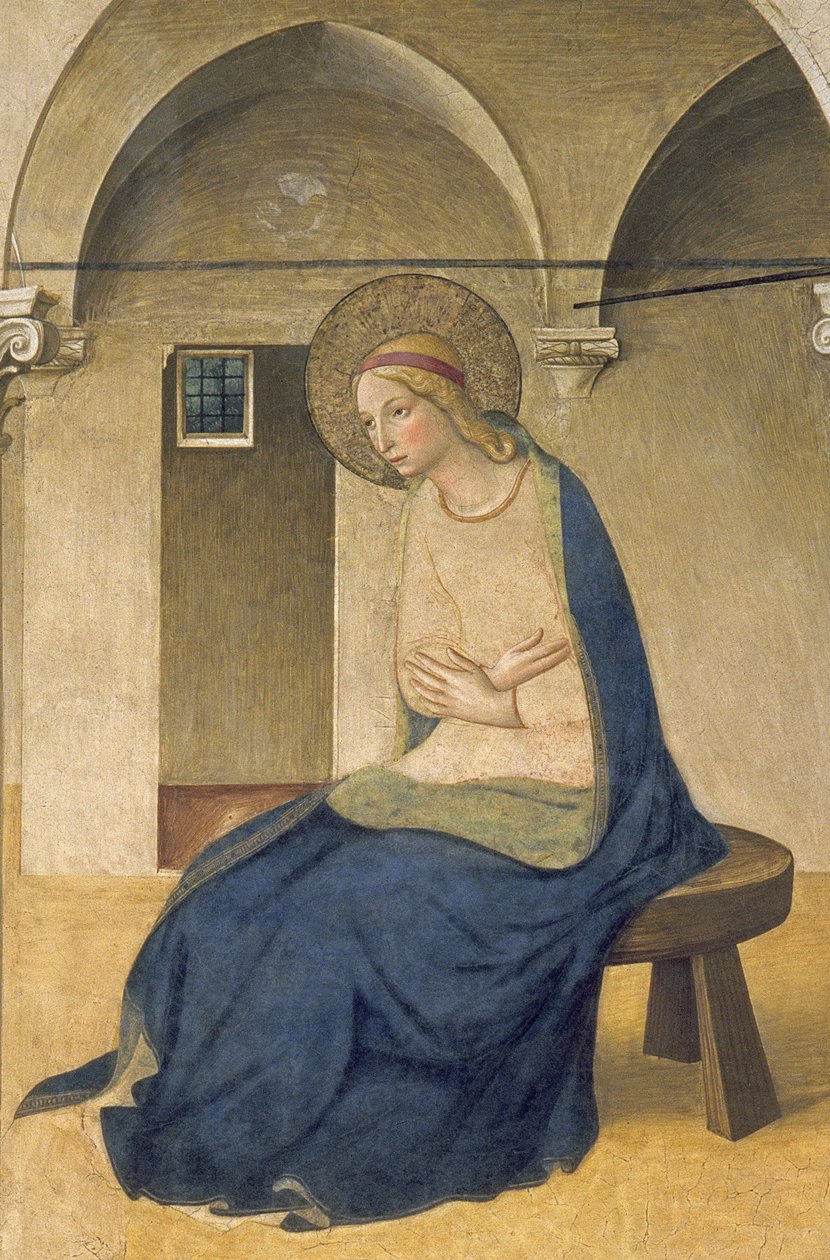 Az Annunciáció, 1438-45 körüli freskó, 29030-as részlet alkotó: Fra Angelico