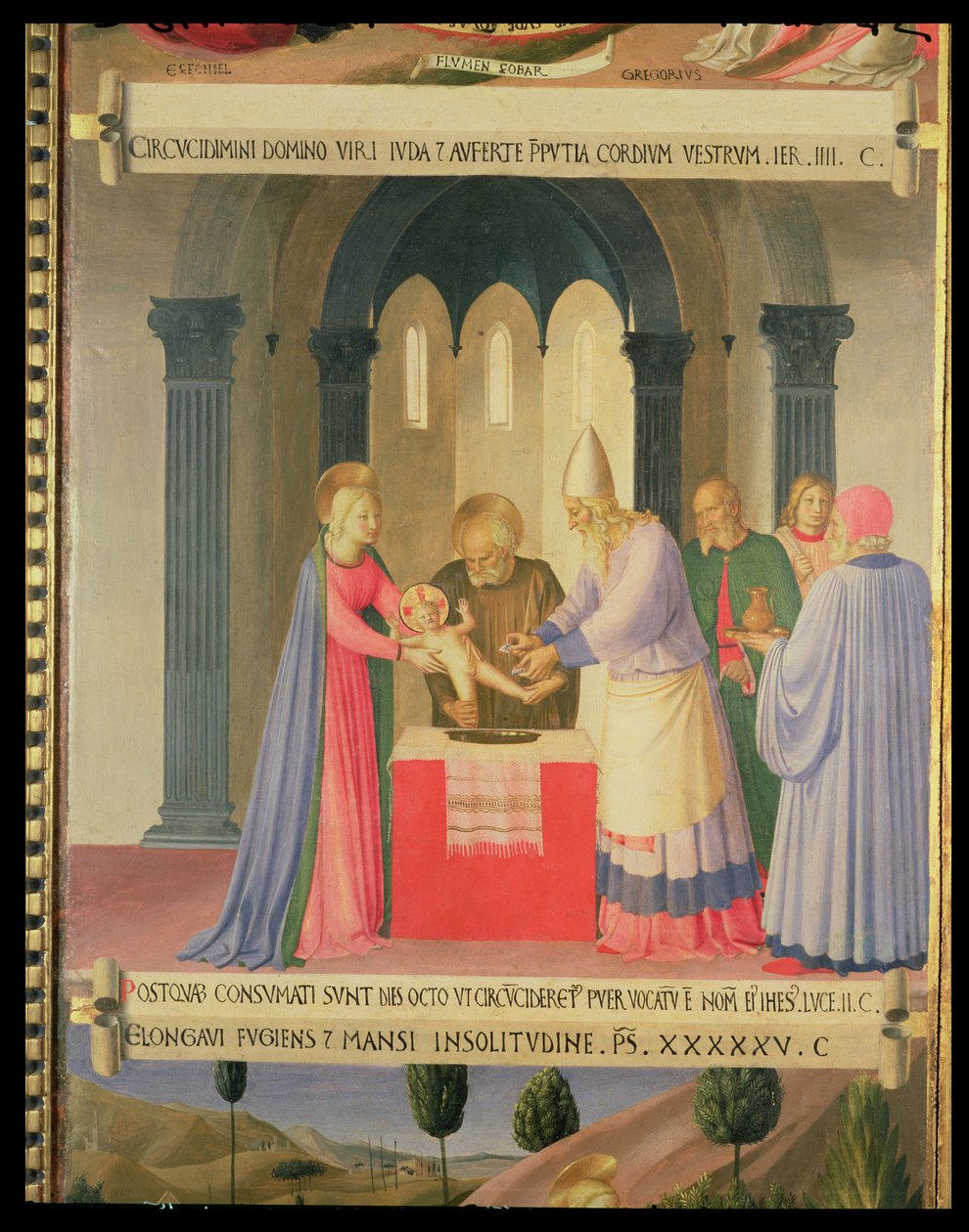 A körülmetélés, részlet a Santissima Annunziata ezüstkincstárának első paneljéről, 1450-53 körül (tempera a panelen) alkotó: Fra Angelico