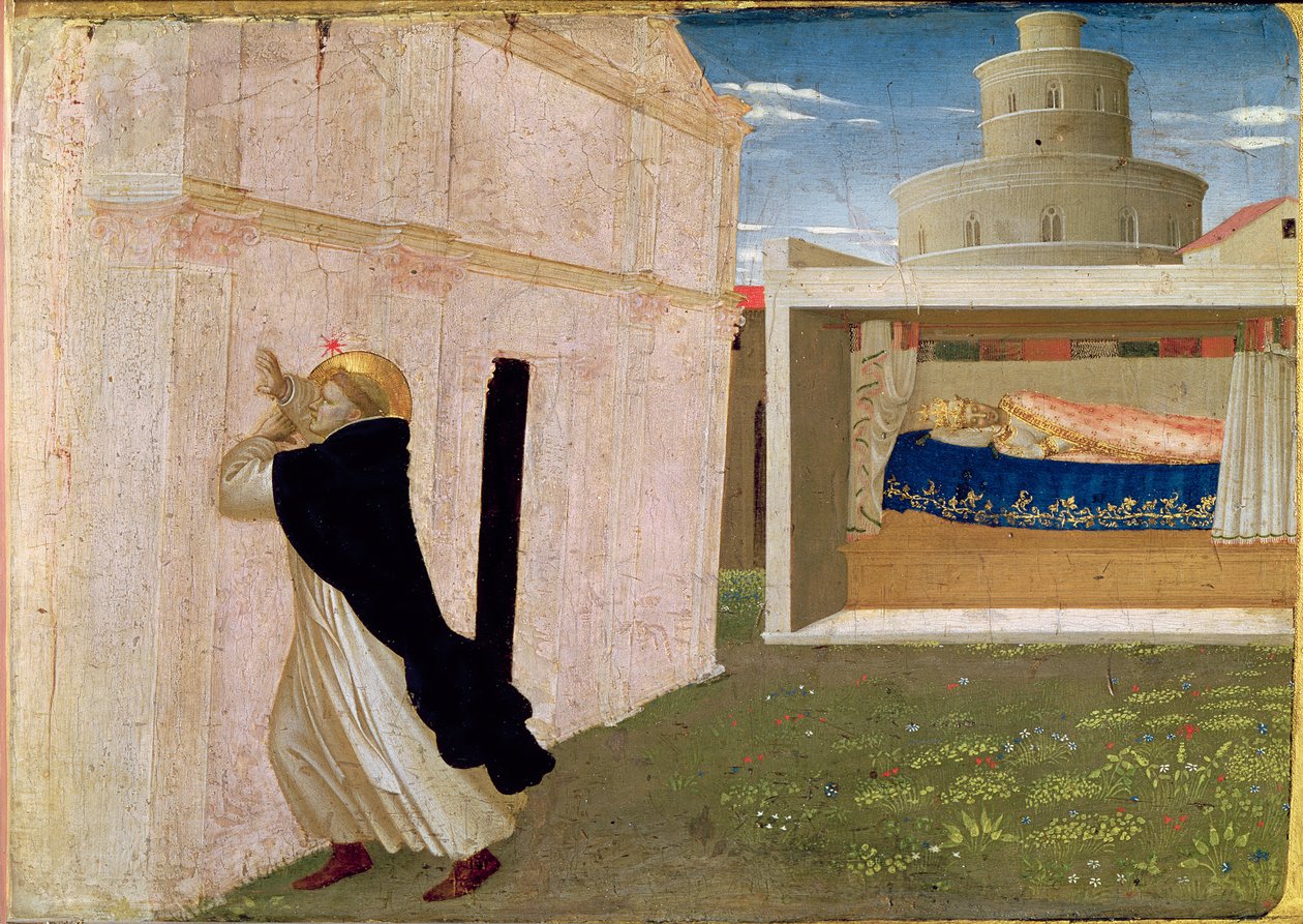 III. Ártatlan álma, a Szűz megkoronázása predella táblájáról, 1430-32 körül (tempera a panelen) alkotó: Fra Angelico