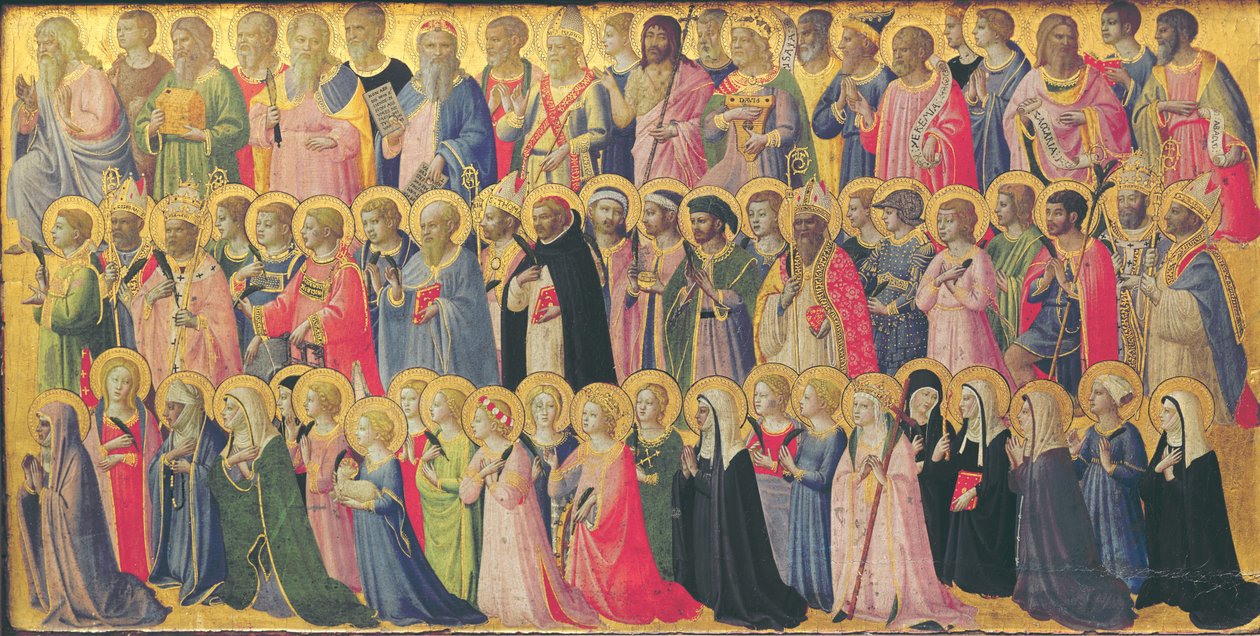 Krisztus előfutárai szentekkel és mártírokkal, 1423-24 (tojástempera fán) alkotó: Fra Angelico