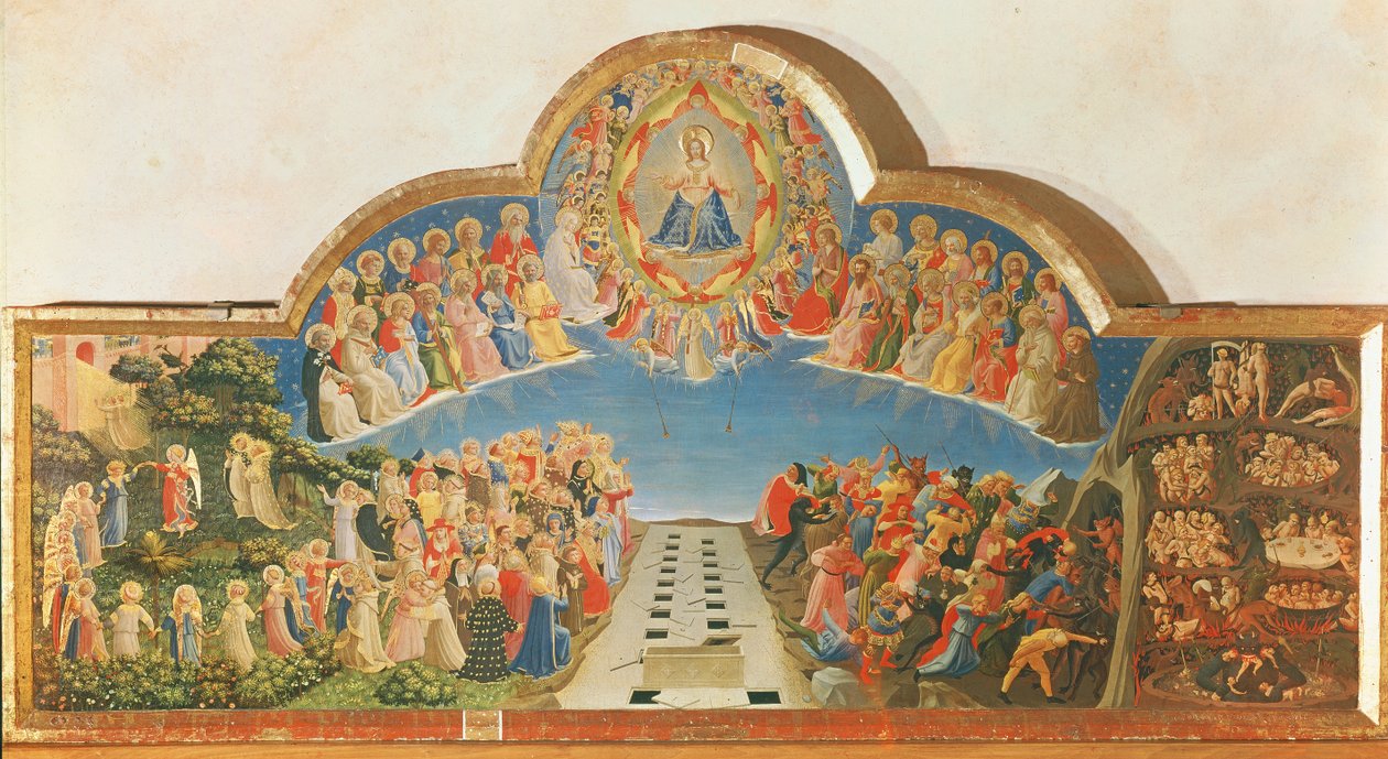 Az utolsó ítélet, oltárkép a Santa Maria degli Angioliból, 1431 körül alkotó: Fra Angelico