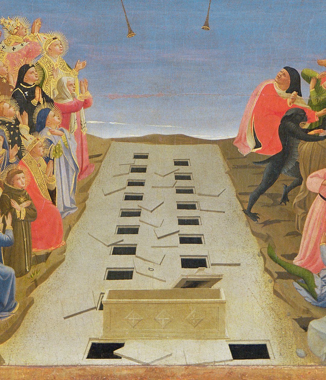 Az utolsó ítélet, oltárkép a Santa Maria degli Angioliból, részlet, 1431 körül alkotó: Fra Angelico