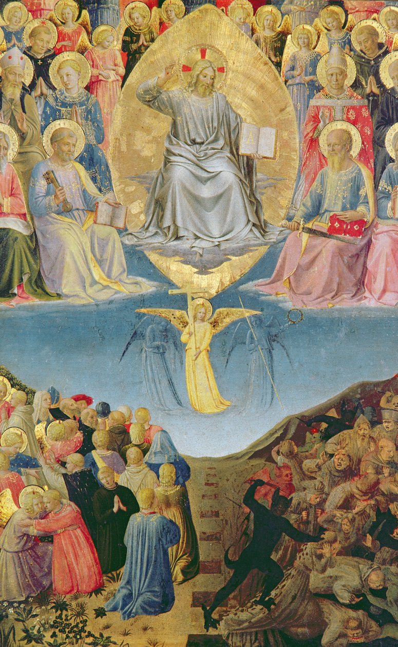 Az utolsó ítélet, központi panel egy triptichonról (tempera a panelen) alkotó: Fra Angelico