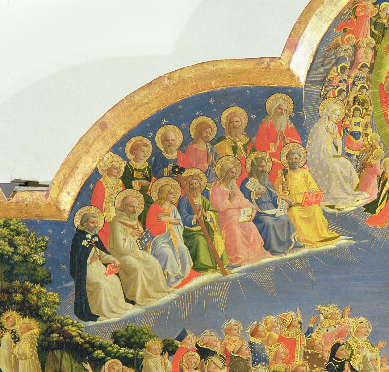 Az utolsó ítélet tempera és arany panelen részlet a 238447-ből alkotó: Fra Angelico