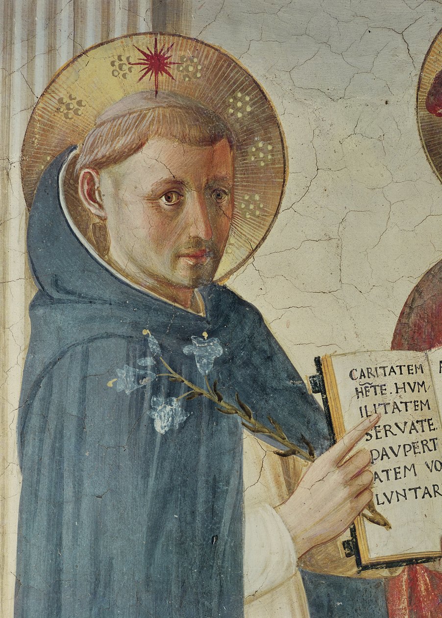 A Madonna delle Ombre, Szent Domonkos részlete, 1450 alkotó: Fra Angelico