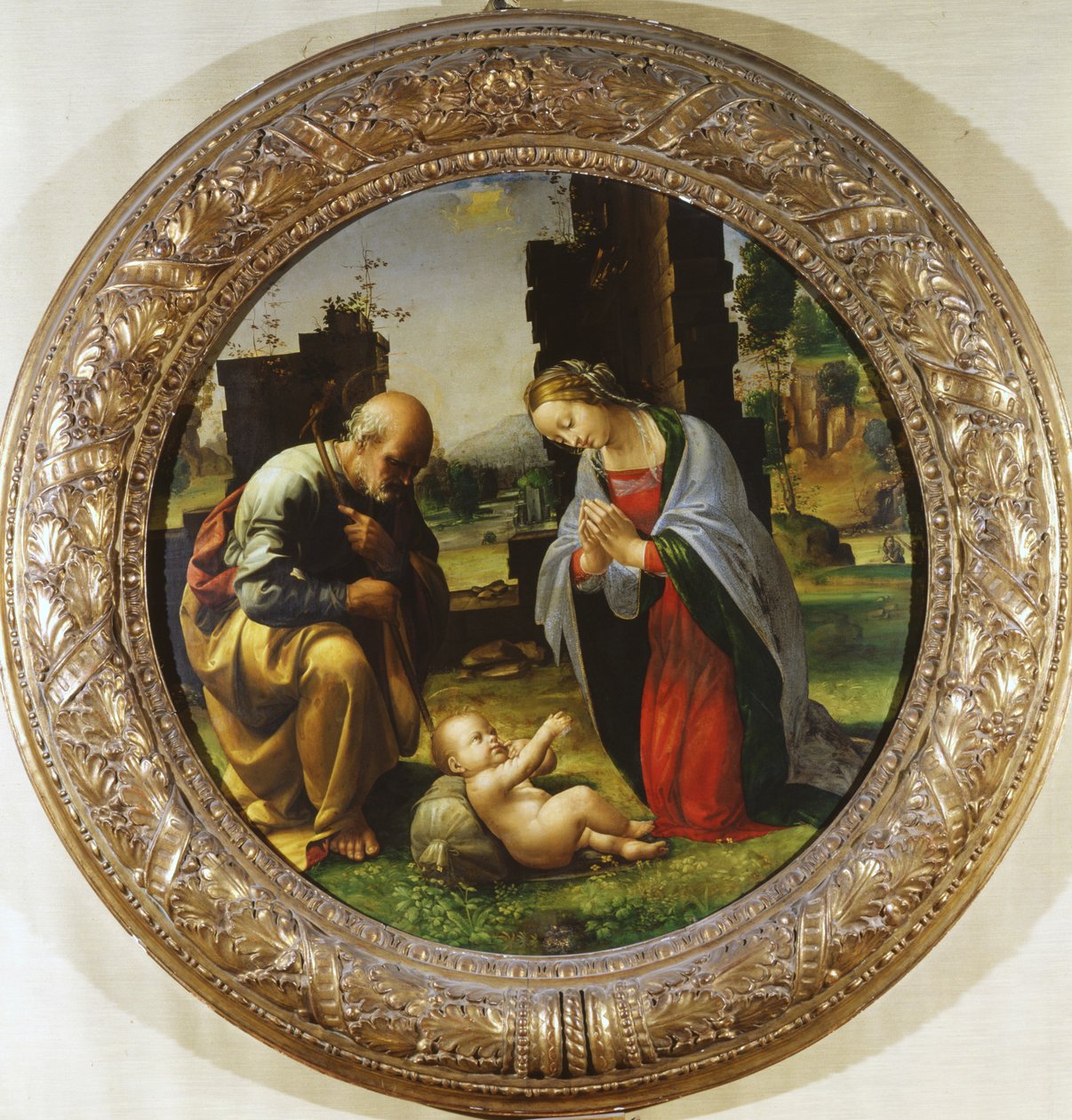 A Gyermek imádása, 1499 körül (tempera fán) alkotó: Fra Bartolommeo