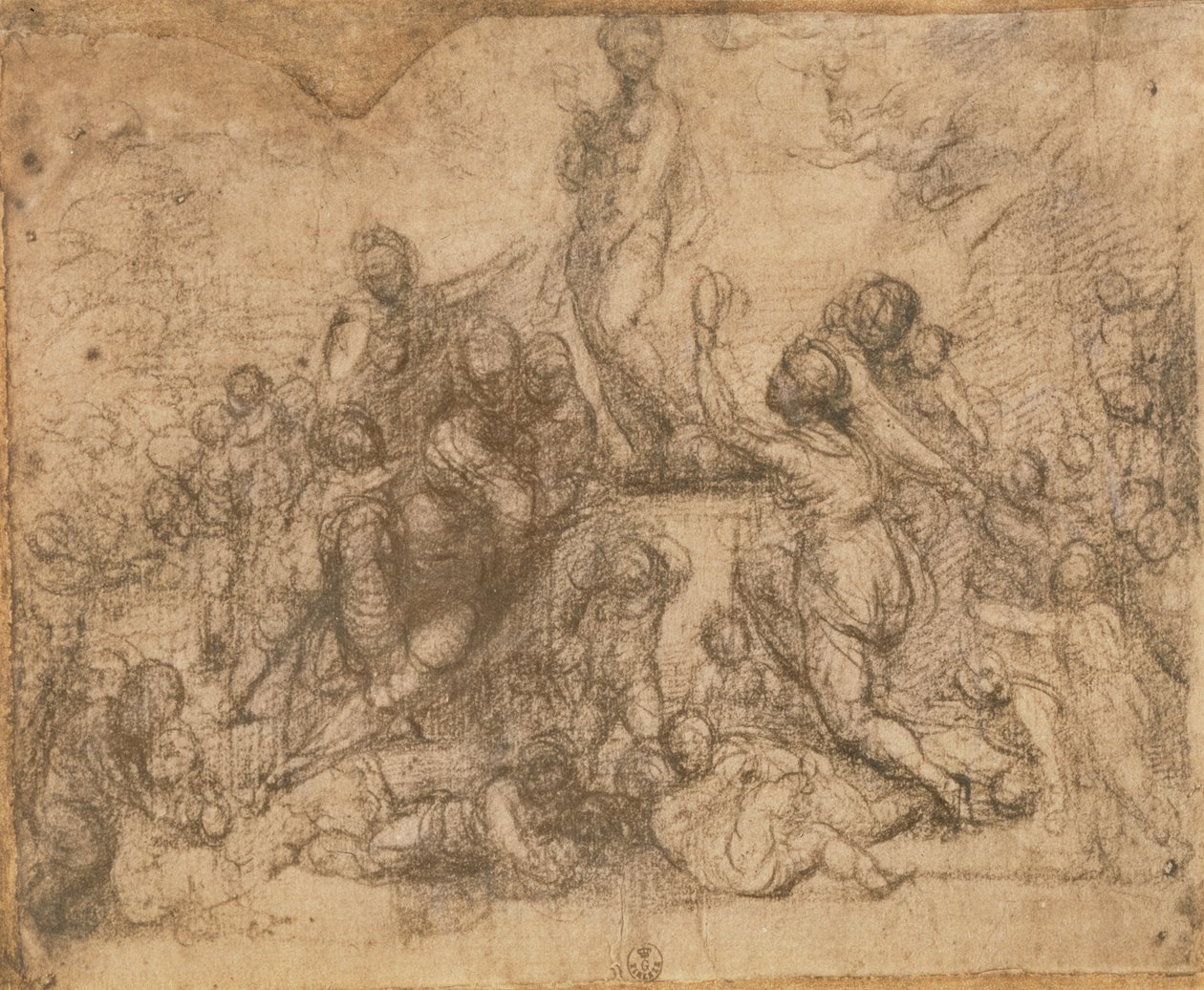 Vénusz imádása (kréta papíron) alkotó: Fra Bartolommeo