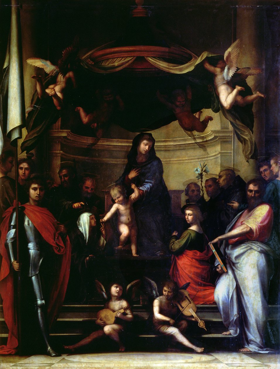 Sienai Szent Katalin misztikus házassága alkotó: Fra Bartolommeo