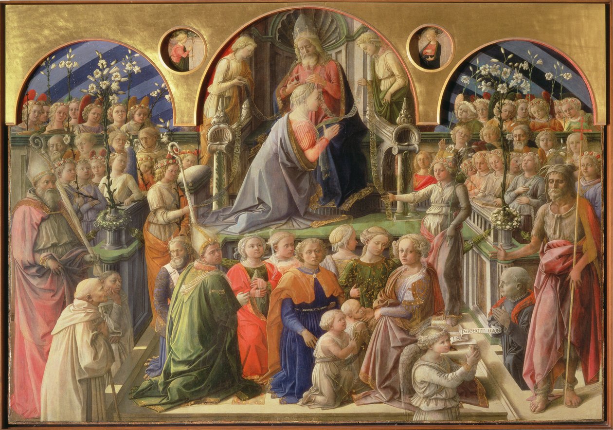 Szűz Mária megkoronázása, 1441-7 (tempera, tábla) alkotó: Fra Filippo Lippi