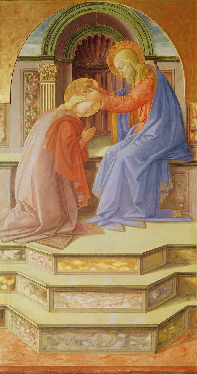 Szűzanya koronázását ábrázoló triptichon, központi tábla: Szűzanya koronázása, 1441 (tempera fán) alkotó: Fra Filippo Lippi