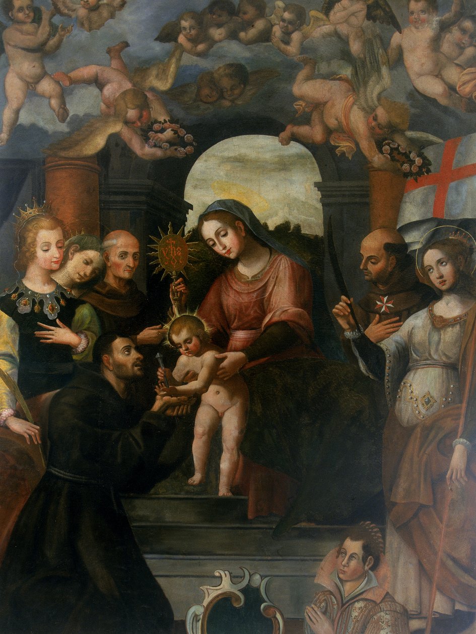 Szent Ferenc a stigmákat fogadja alkotó: Fra Giacomo da San Vito