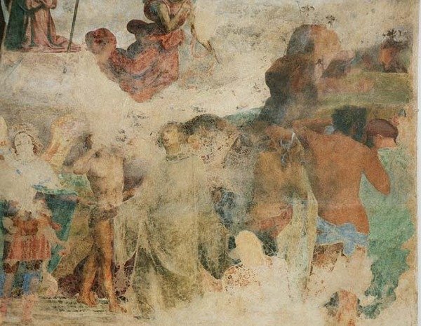 Az utolsó ítélet, a kárhozottakat ábrázoló részlet alkotó: Fra Bartolomeo