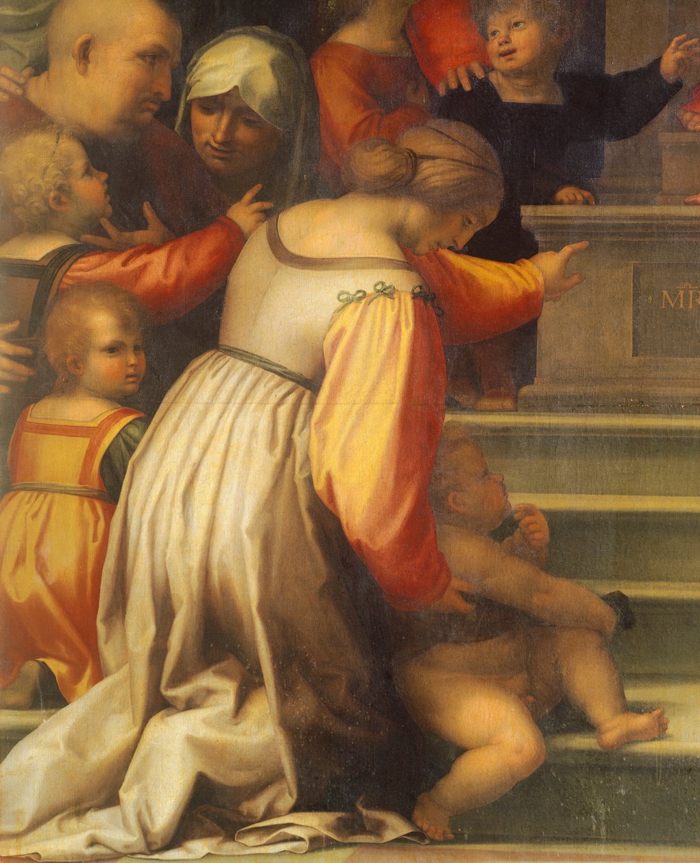 Az Irgalmas Szűzanya, Bartolomeo della Porta, más néven Fra Bartolomeo (1472-1517), részlet. alkotó: Fra (1472 1517) Bartolomeo
