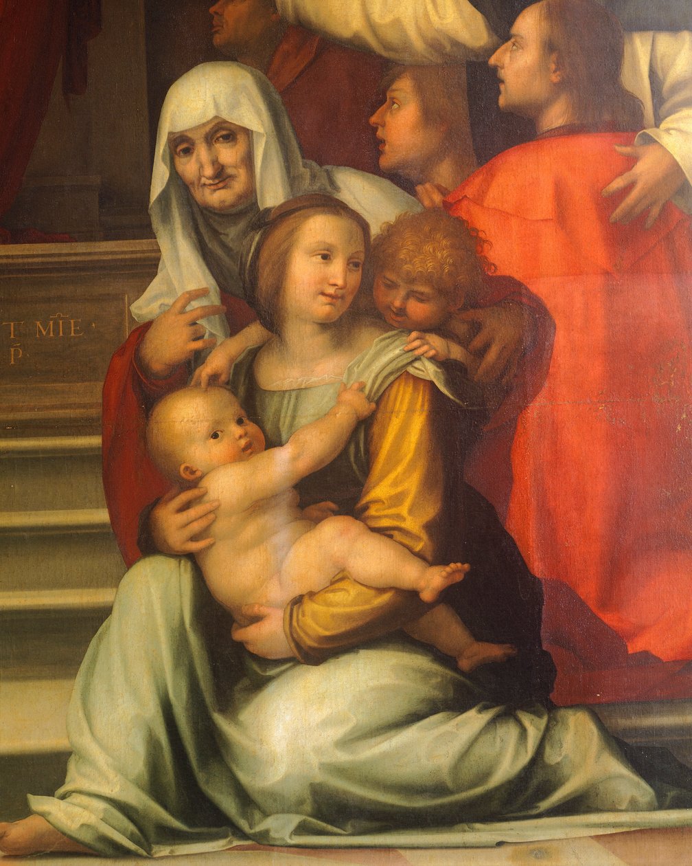 Az Irgalmas Szűzanya, Bartolomeo della Porta, más néven Fra Bartolomeo (1472-1517), részlet. alkotó: Fra (1472-1517) Bartolomeo