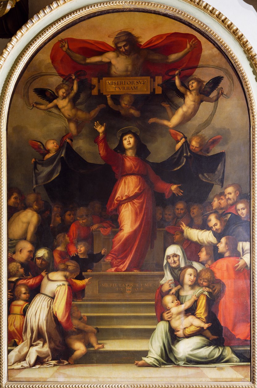 Az Irgalmas Szűzanya, Bartolomeo della Porta, más néven Fra Bartolomeo (1472-1517) festménye. alkotó: Fra (1472 1517) Bartolomeo