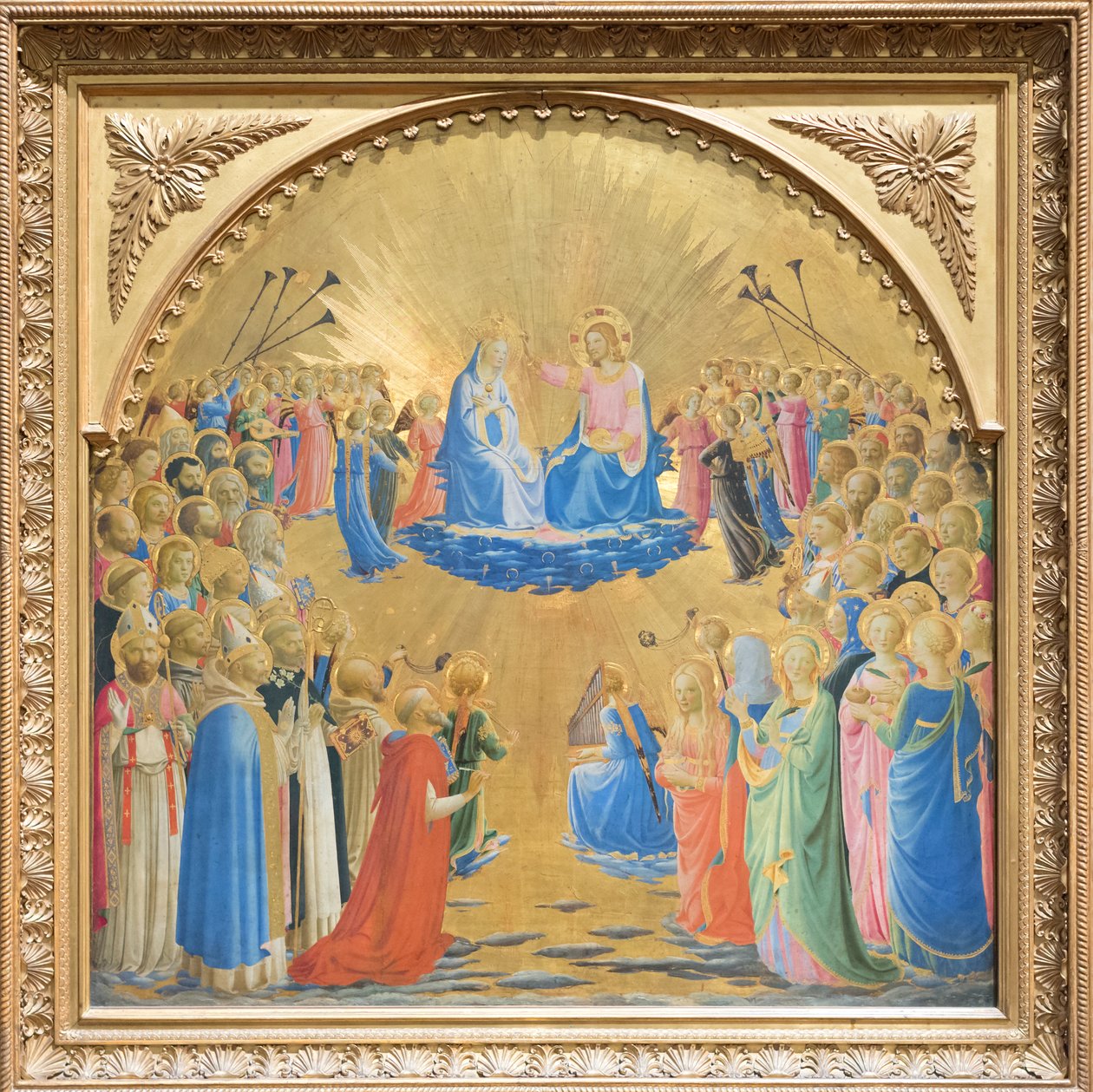 A Szűz dicsőítése angyalokkal és szentekkel alkotó: Fra (c.1387 1455) Angelico